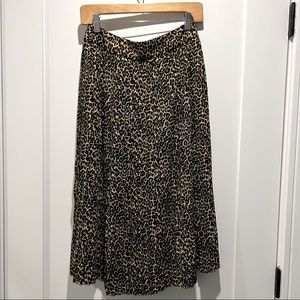 J.Crew Pleated Cheetah Skirt